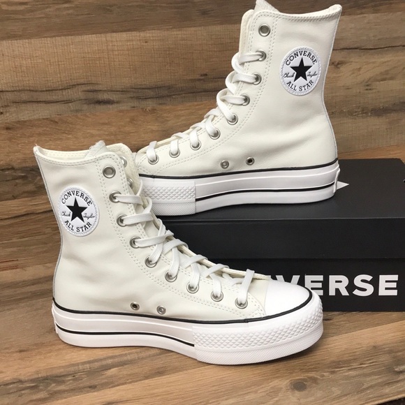 PLATFORM LEATHER CONVERSE EXTRA HIGH TOP BRAND NEW - Picture 2 of 15